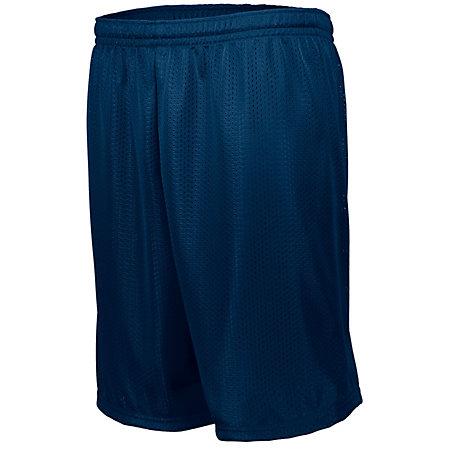 Longer Length Tricot Mesh Shorts Navy Adult Basketball Single Jersey &