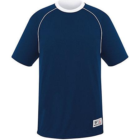 Camiseta reversible de conversión para jóvenes Azul marino / blanco Single Soccer & Shorts