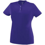 Ladies Wicking Two-Button Jersey Purple Softball