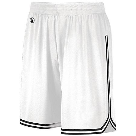 Youth Retro Basketball Shorts White/black Basketball Single Jersey & Shorts