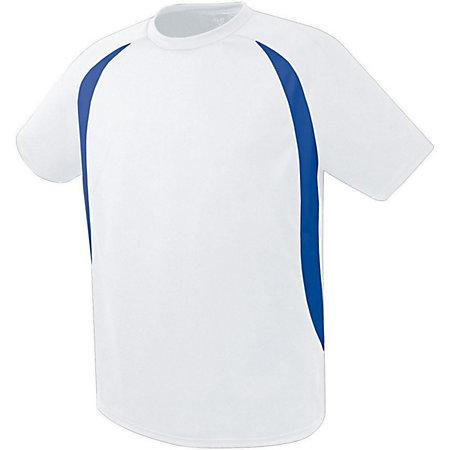 Youth Liberty Soccer Jersey White/royal Single & Shorts