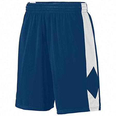 Pantalones cortos Block Out Azul marino / blanco Camiseta única de baloncesto para adultos y