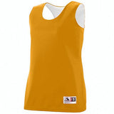 Ladies Reversible Wicking Tank Gold/white Basketball Single Jersey & Shorts