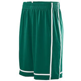 Pantalones cortos Winning Streak, verde oscuro / blanco, camiseta individual de baloncesto para adultos y