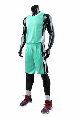 Alley Aqua NS Customizable Basketball Jersey With Optional Shorts