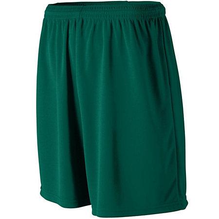 Pantalones cortos deportivos de malla absorbente de color verde oscuro para adultos