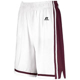 Ladies Legacy Basketball Shorts White/maroon Single Jersey &
