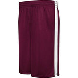 Youth Competition Reversible Shorts Maroon/white Basketball Single Jersey &