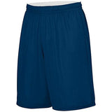 Youth Reversible Wicking Shorts Navy/white Basketball Single Jersey &