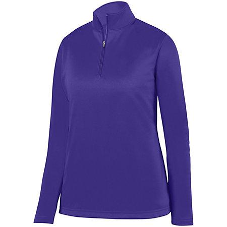 Ladies Wicking Fleece Pullover Purple Softball