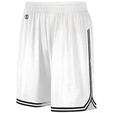 Pantalones cortos de baloncesto retro Blanco / negro Camiseta individual para adulto y