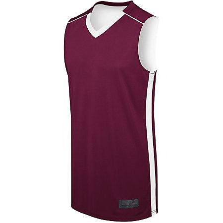 Youth Competition Reversible Jersey Maroon/white Basketball Single & Shorts
