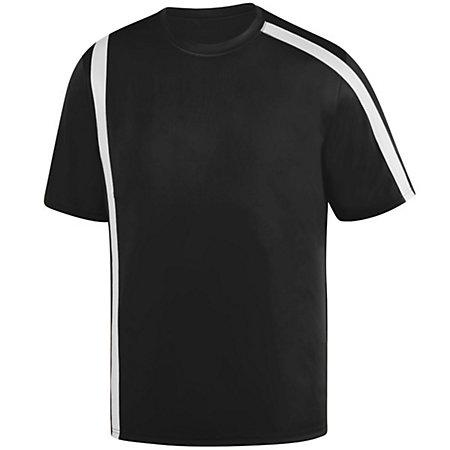 Camiseta de fútbol de tercera equipación de ataque juvenil negro / blanco Single Soccer & Shorts