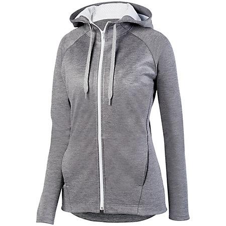 Ladies Zoe Tonal Heather Full Zip Hoodie Softball