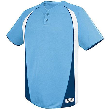 Ace Two-Button Jersey Columbia Blue/white/navy Adult Baseball