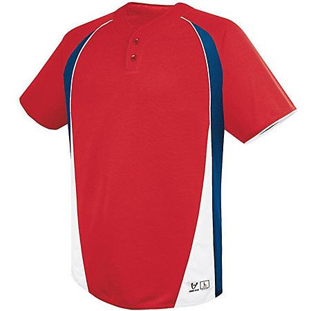 Ace Two-Button Jersey Scarlet/navy/white Adult Baseball