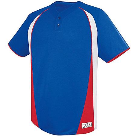 Ace Two-Button Jersey Royal/white/scarlet Adult Baseball