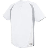 Ace Two-Button Jersey White/silver Grey/white Adult Baseball