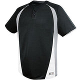 Youth Ace Two-Button Jersey Black/silver Grey/white Baseball