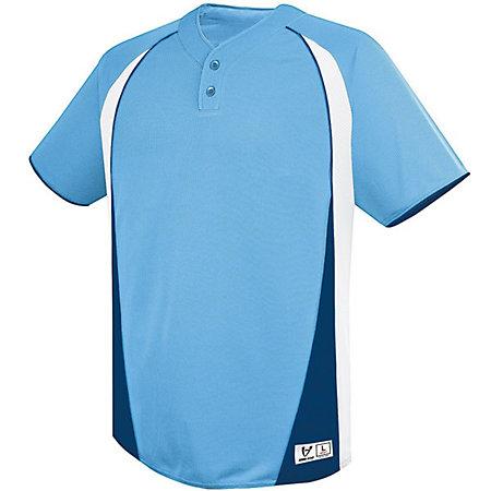 Jersey de dos botones Ace para jóvenes Columbia Azul / blanco / azul marino Béisbol