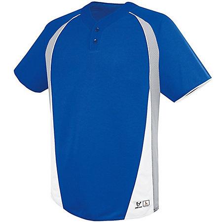 Youth Ace Two-Button Jersey Royal/silver Grey/white Baseball