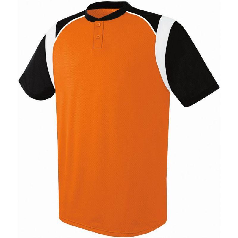 Wildcard Two-Button Jersey Orange/black/white Adult Baseball