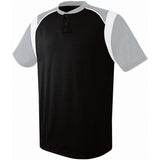 Wildcard Two-Button Jersey Black/silver Grey/white Adult Baseball