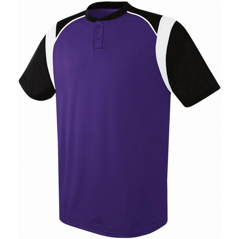 Wildcard Two-Button Jersey Purple/black/white Adult Baseball