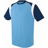 Wildcard Two-Button Jersey Columbia Blue/navy/white Adult Baseball