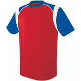 Wildcard Two-Button Jersey Scarlet/royal/white Adult Baseball