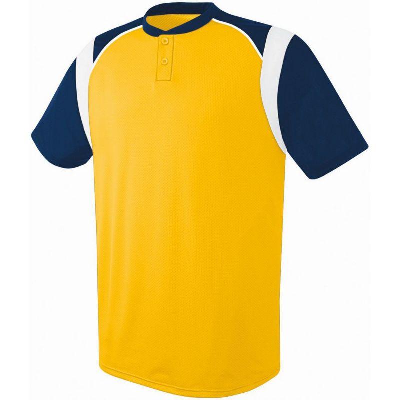 Wildcard Two-Button Jersey Athletic Gold/navy/white Adult Baseball