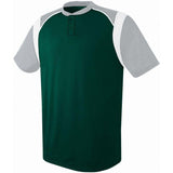 Wildcard Two-Button Jersey Forest/silver Grey/white Adult Baseball