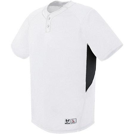 Bandit Two-Button Jersey White/black/white Adult Baseball