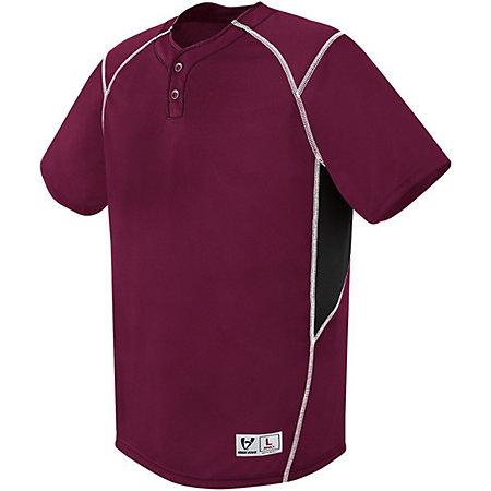 Bandit Two-Button Jersey Maroon/black/white Adult Baseball