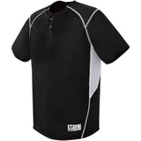 Youth Bandit Two-Button Jersey Black/silver Grey/white Baseball