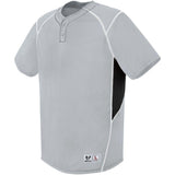 Youth Bandit Two-Button Jersey Silver Grey/black/white Baseball