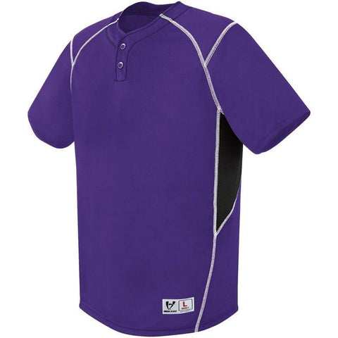 Youth Bandit Two-Button Jersey Purple/black/white Baseball