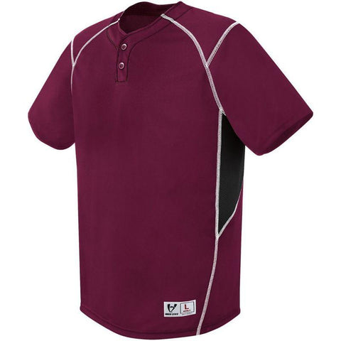 Youth Bandit Two-Button Jersey Maroon/black/white Baseball