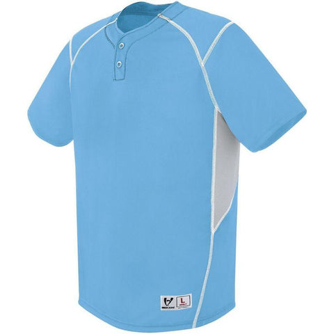 Youth Bandit Two-Button Jersey Columbia Blue/silver Grey/white Baseball
