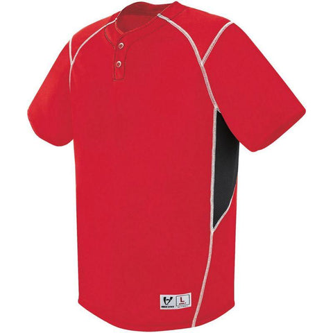 Youth Bandit Two-Button Jersey Scarlet/black/white Baseball