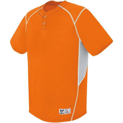 Youth Bandit Two-Button Jersey Orange/silver Grey/white Baseball