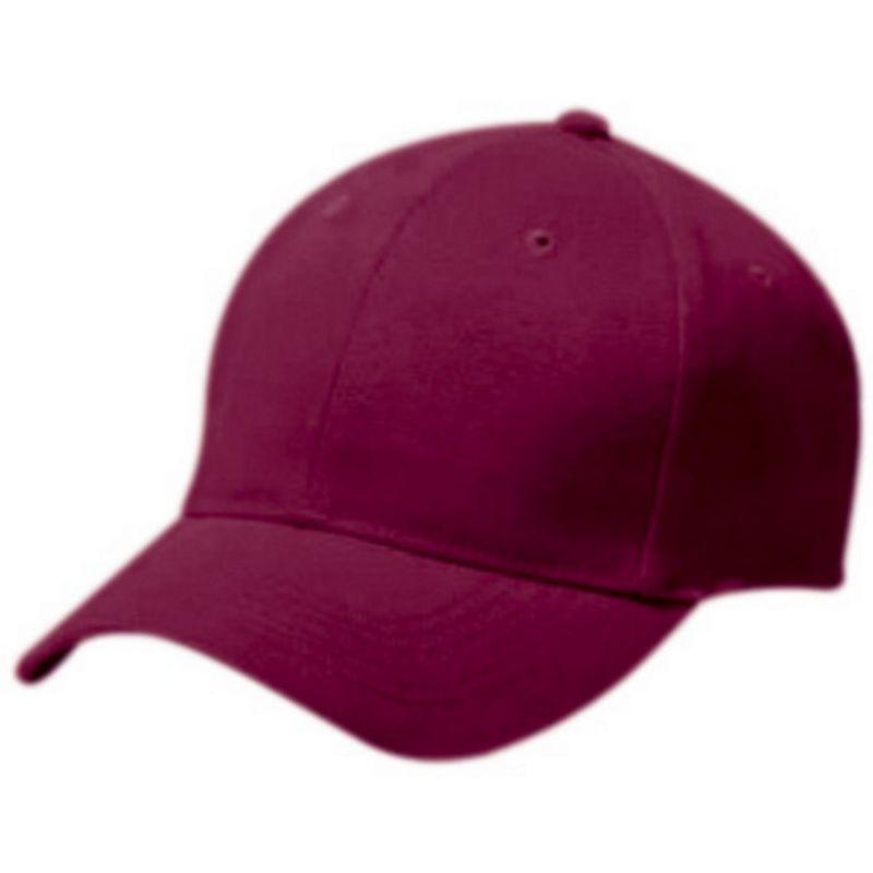 Adult Cotton Twill Six Panel Cap Maroon Baseball