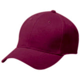 Gorra de sarga de algodón para adultos, seis paneles, gorra de béisbol marrón