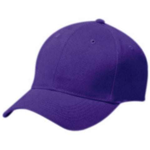 Adult Cotton Twill Six Panel Cap Purple Baseball