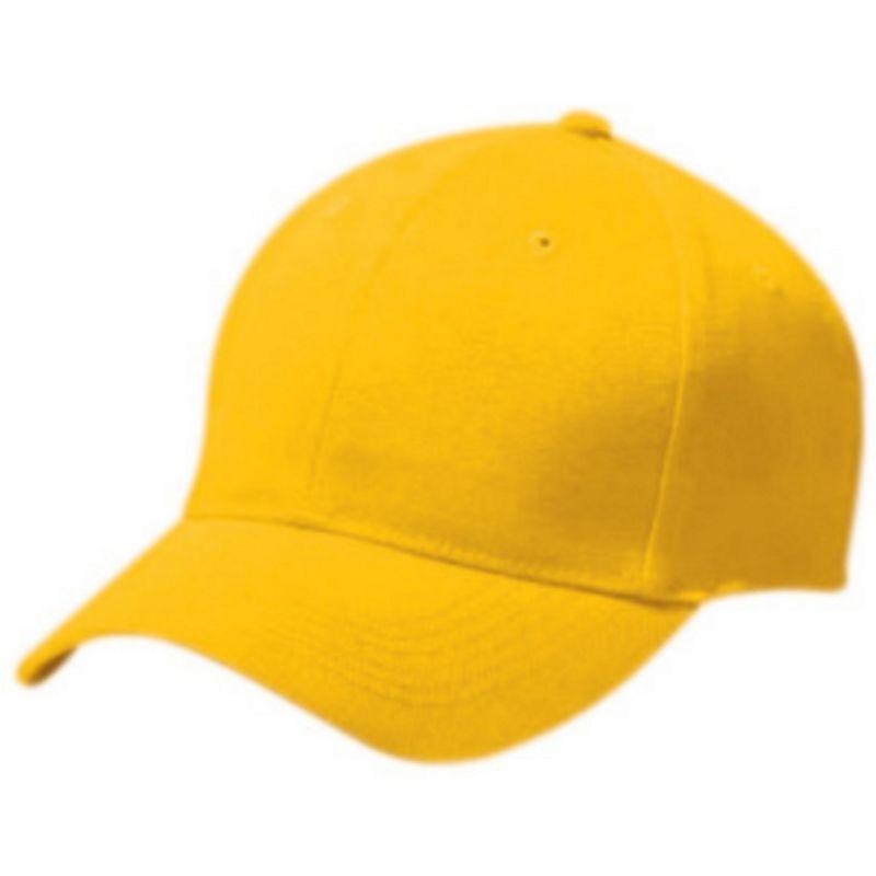 Gorra de sarga de algodón para adultos, seis paneles, gorra de béisbol deportiva dorada