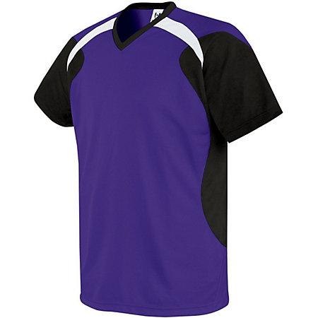 Youth Tempest Soccer Jersey Raspberry/black/white Single & Shorts