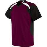 Youth Tempest Soccer Jersey Maroon/black/white Single & Shorts