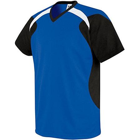 Camiseta de fútbol Tempest para jóvenes Scarlet / azul marino / blanco Single & Shorts
