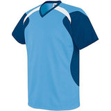 Youth Tempest Soccer Jersey Columbia Blue/navy/white Single & Shorts