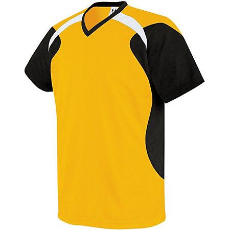 Camiseta de fútbol Tempest para jóvenes Atlético Dorado / negro / blanco Individual y pantalones cortos